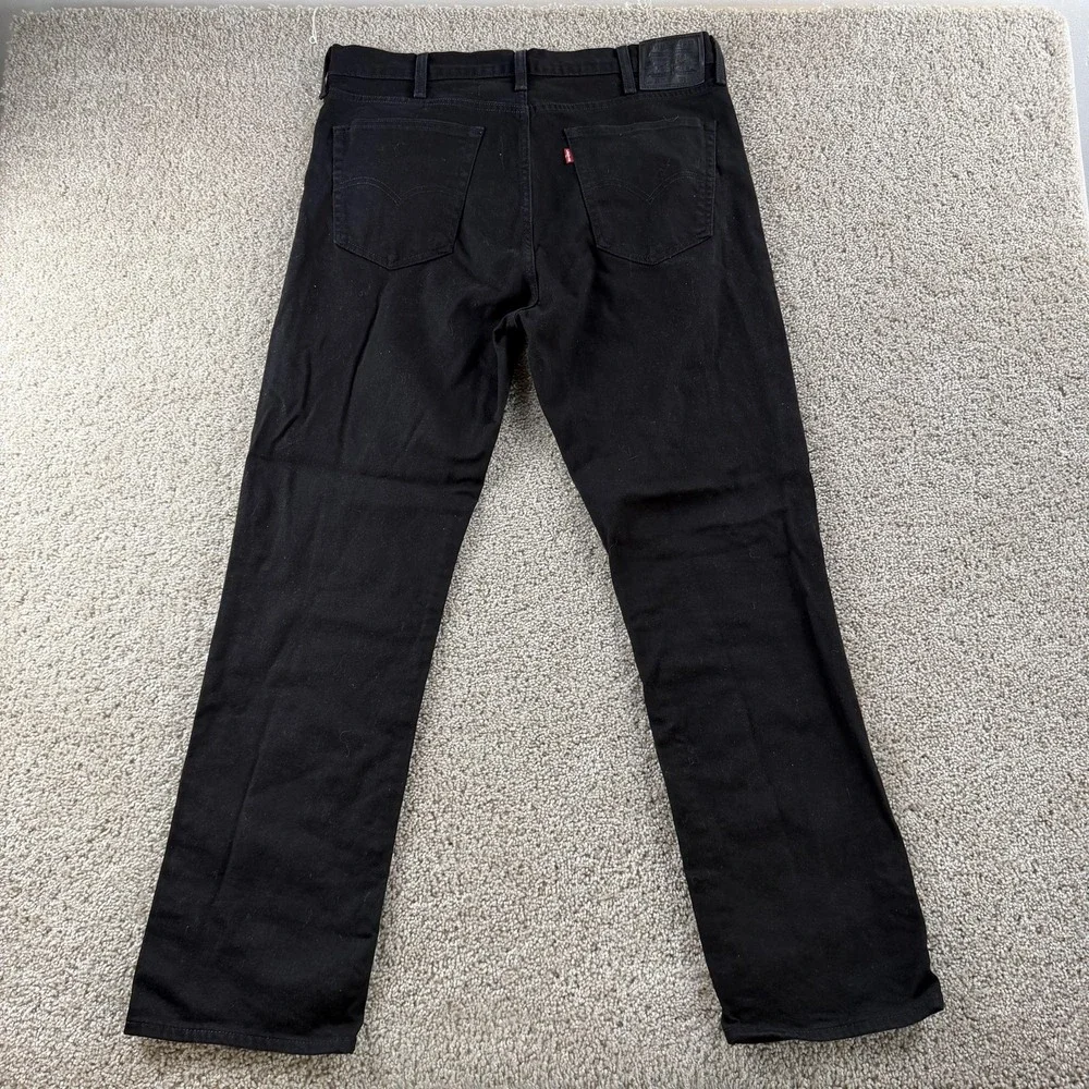 Levis 514 Jeans Mens 38x32 Dark Wash Black Denim Regular Straight Casual Pants